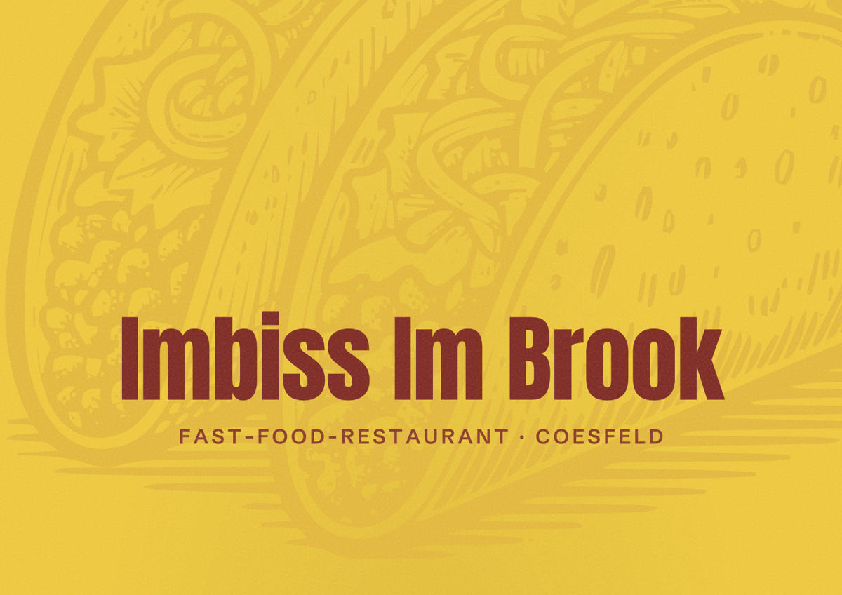 Illustriertes Poster von Imbiss Im Brook, Fast-Food-Restaurant in Coesfeld
