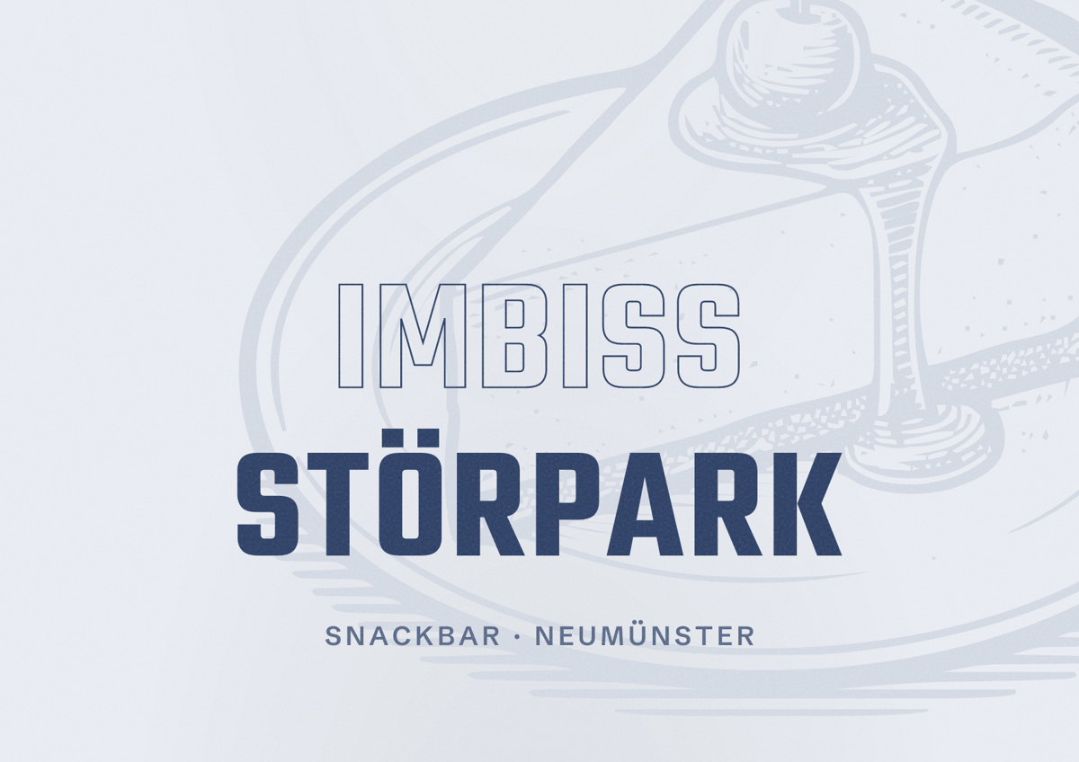 Illustriertes Poster von Imbiss Störpark, Snackbar in Neumünster