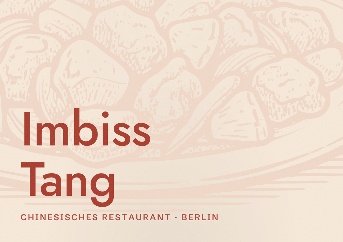 Illustriertes Poster von Imbiss Tang, Chinesisches Restaurant in Berlin