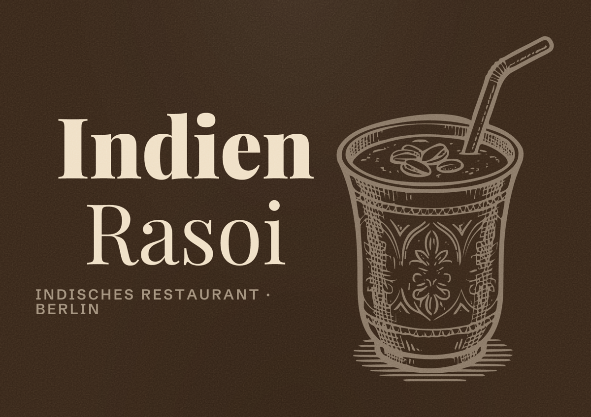 Illustriertes Poster von Indien Rasoi, Indisches Restaurant in Berlin
