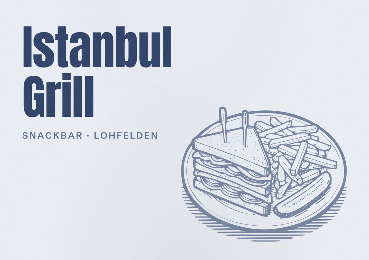 Illustriertes Poster von Istanbul Grill, Snackbar in Lohfelden
