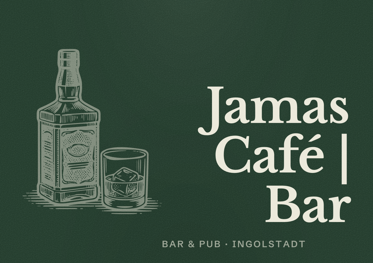 Illustriertes Poster von Jamas Café | Bar, Bar & Pub in Ingolstadt