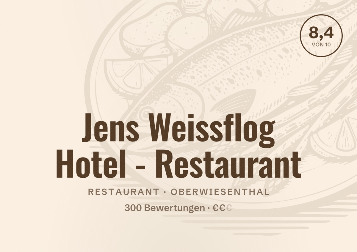 Illustriertes Poster von Jens Weissflog Hotel - Restaurant, Restaurant in Oberwiesenthal: Bewertung 8,4 von 10 aus 300 Bewertungen, Preisniveau €€