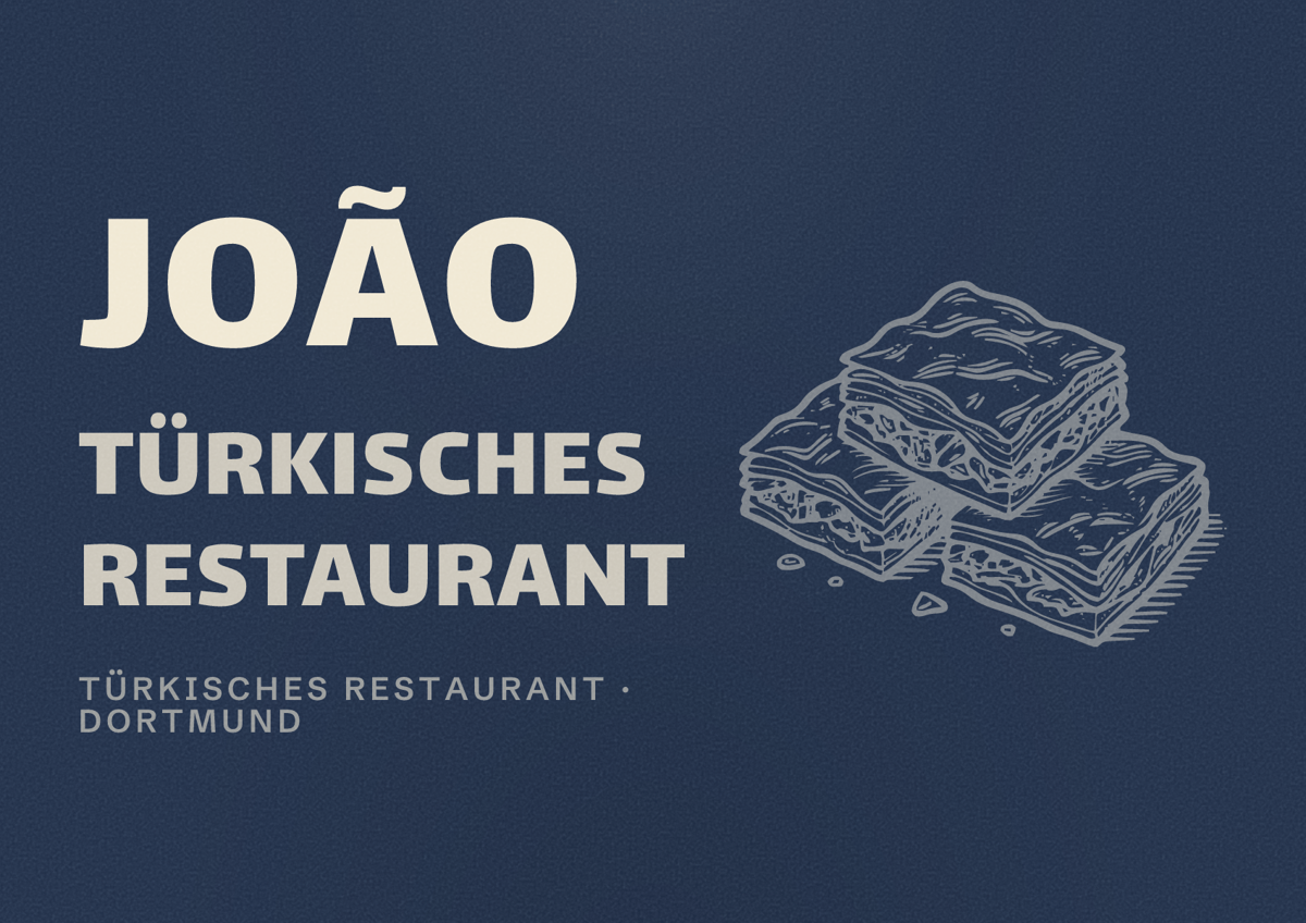 Illustriertes Poster von João Türkisches Restaurant, Türkisches Restaurant in Dortmund