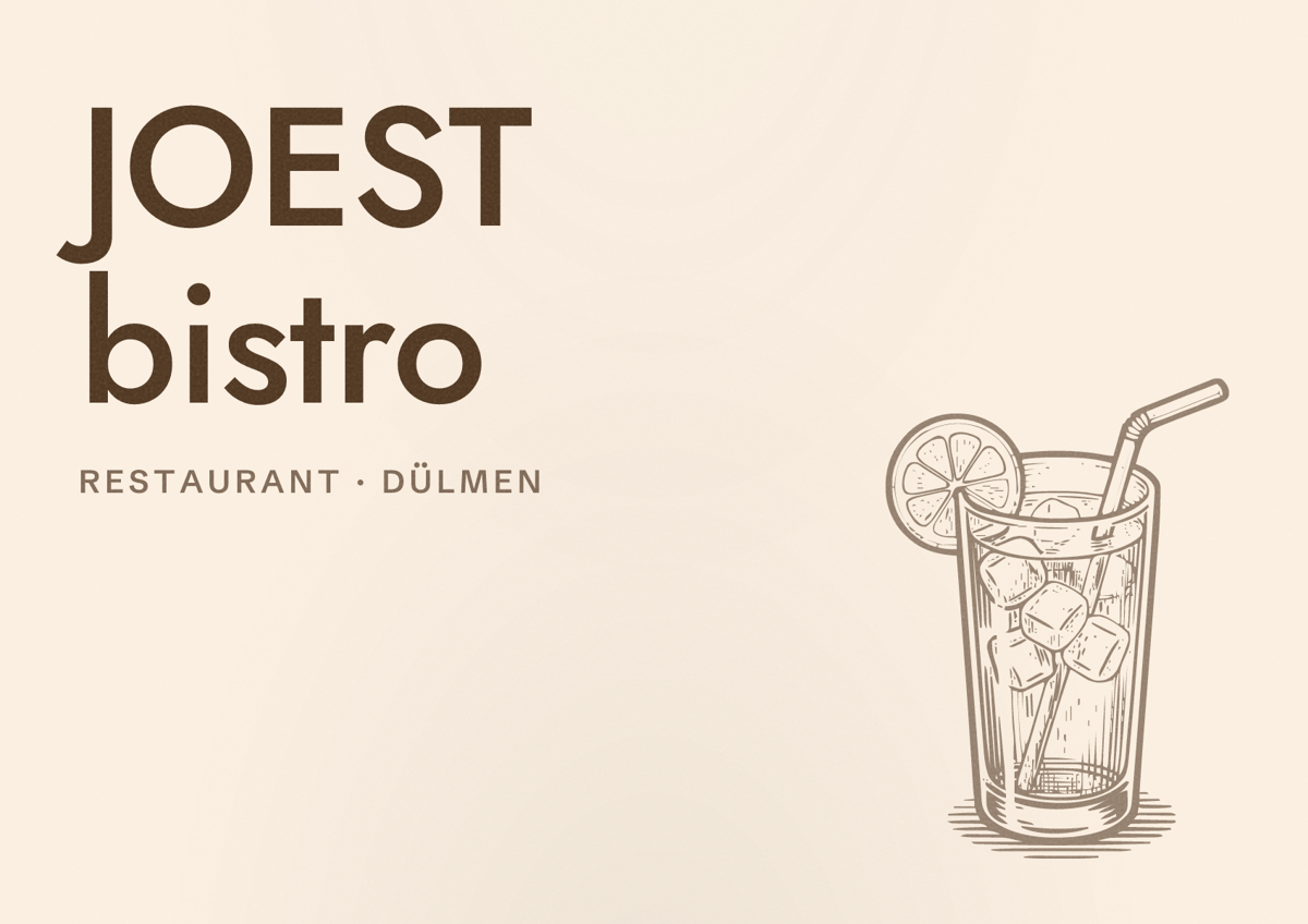 Illustriertes Poster von JOEST bistro, Restaurant in Dülmen