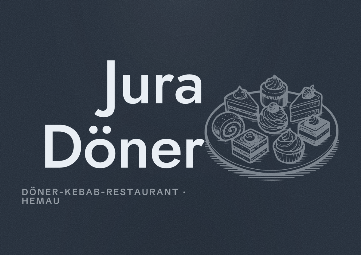 Illustriertes Poster von Jura Döner, Döner-Kebab-Restaurant in Hemau