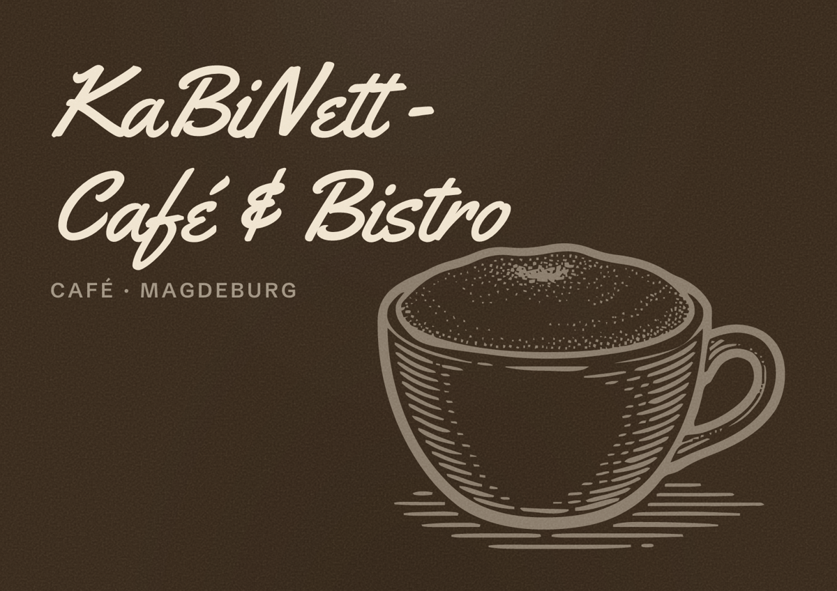 Illustriertes Poster von KaBiNett - Café & Bistro, Café in Magdeburg
