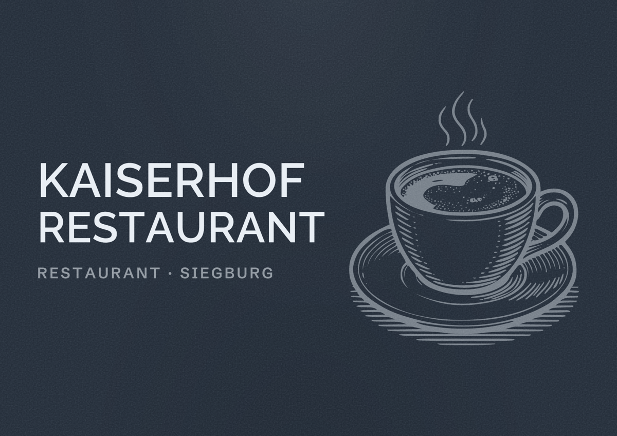 Illustriertes Poster von Kaiserhof Restaurant, Restaurant in Siegburg