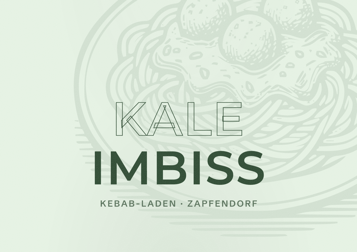 Illustriertes Poster von Kale Imbiss, Kebab-Laden in Zapfendorf