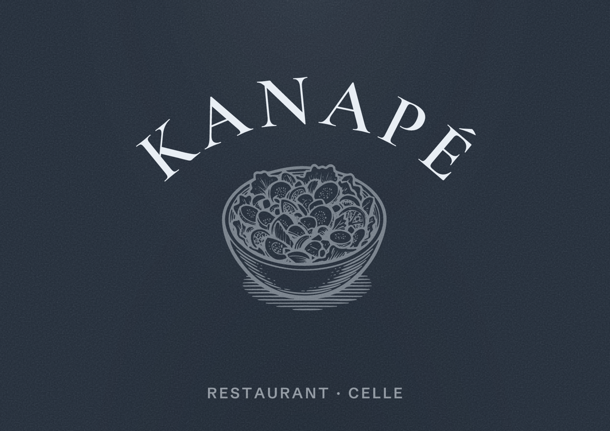Illustriertes Poster von Kanapé, Restaurant in Celle