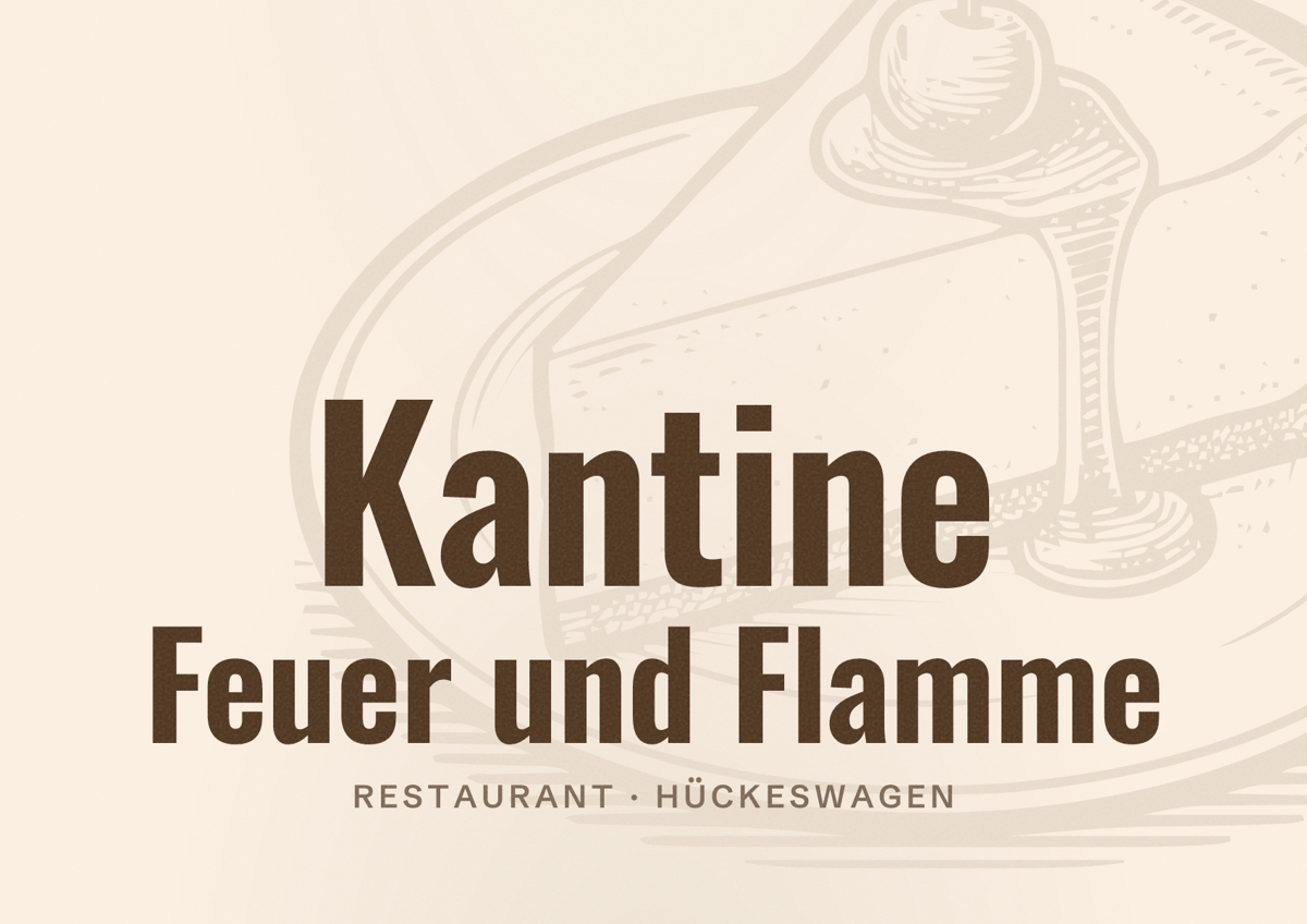 Illustriertes Poster von Kantine Feuer und Flamme, Restaurant in Hückeswagen