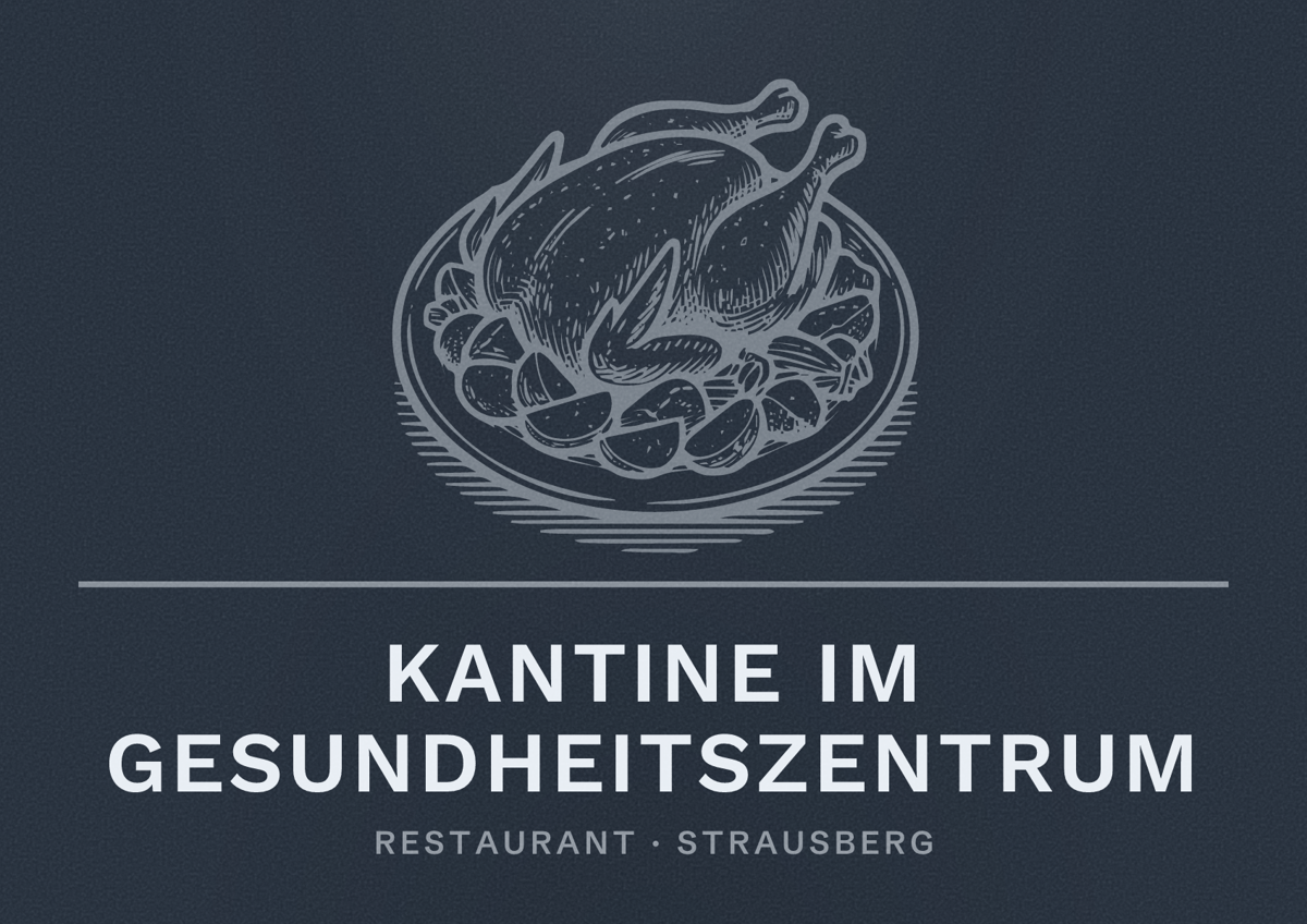 Illustriertes Poster von Kantine im Gesundheitszentrum, Restaurant in Strausberg