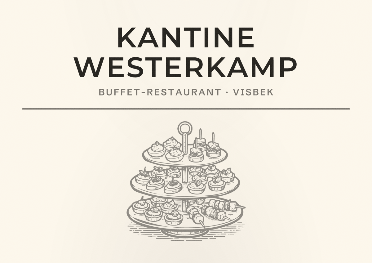 Illustriertes Poster von Kantine Westerkamp, Buffet-Restaurant in Visbek