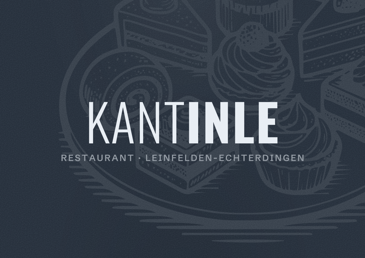 Illustriertes Poster von KantinLE, Restaurant in Leinfelden-Echterdingen