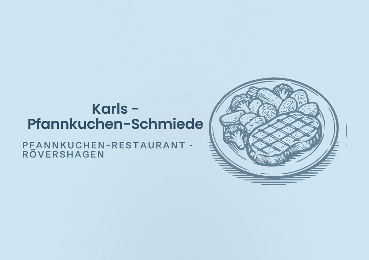 Illustriertes Poster von Karls - Pfannkuchen-Schmiede, Pfannkuchen-Restaurant in Rövershagen