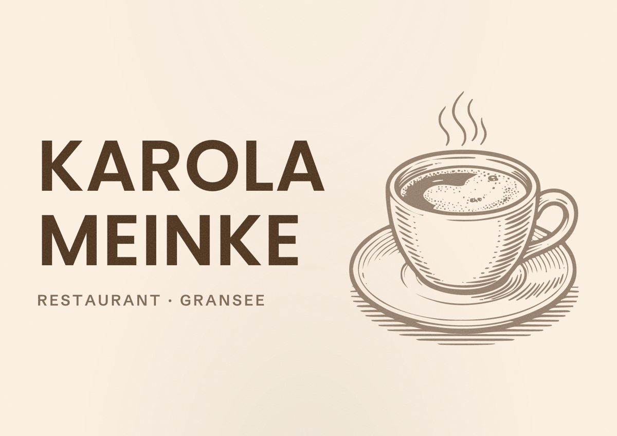 Illustriertes Poster von Karola Meinke, Restaurant in Gransee