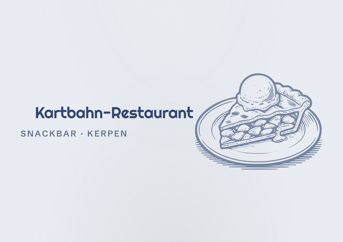 Illustriertes Poster von Kartbahn-Restaurant, Snackbar in Kerpen