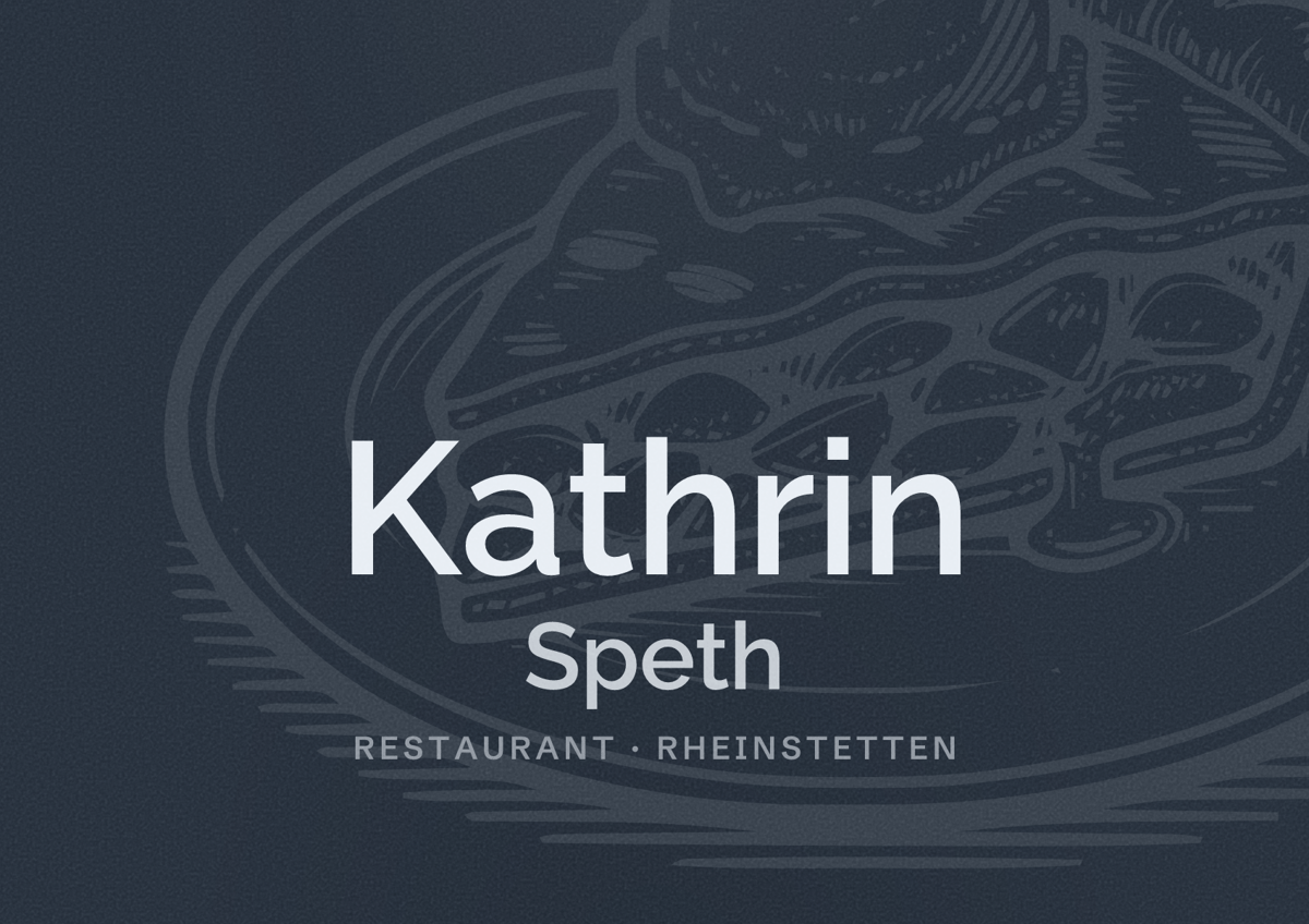 Illustriertes Poster von Kathrin Speth, Restaurant in Rheinstetten