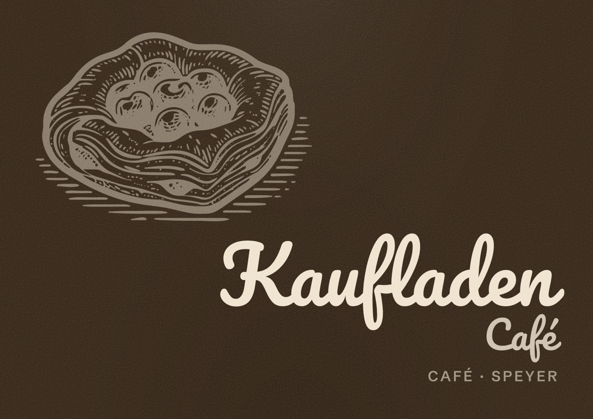 Illustriertes Poster von Kaufladen Café, Café in Speyer