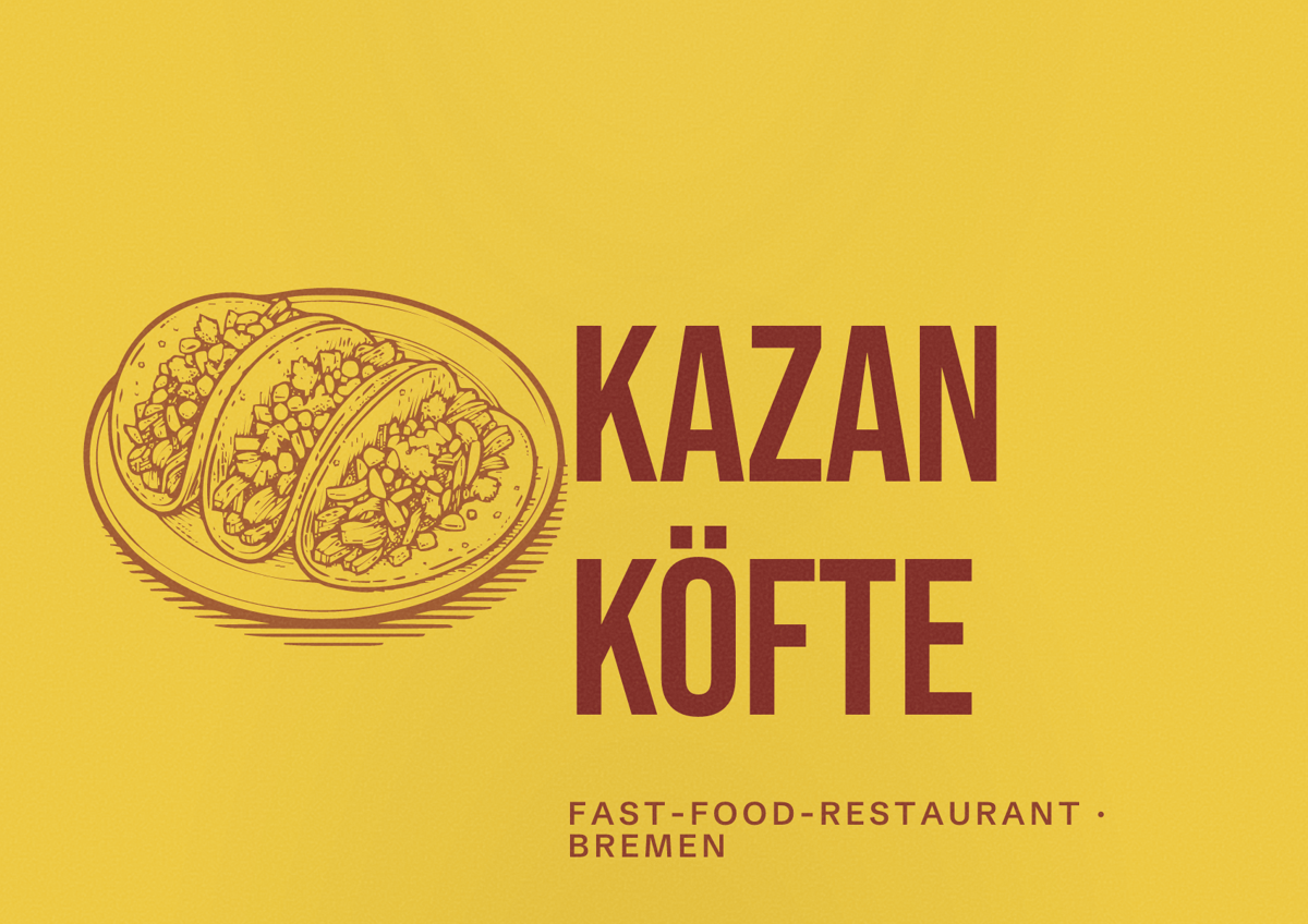 Illustriertes Poster von Kazan Köfte, Fast-Food-Restaurant in Bremen