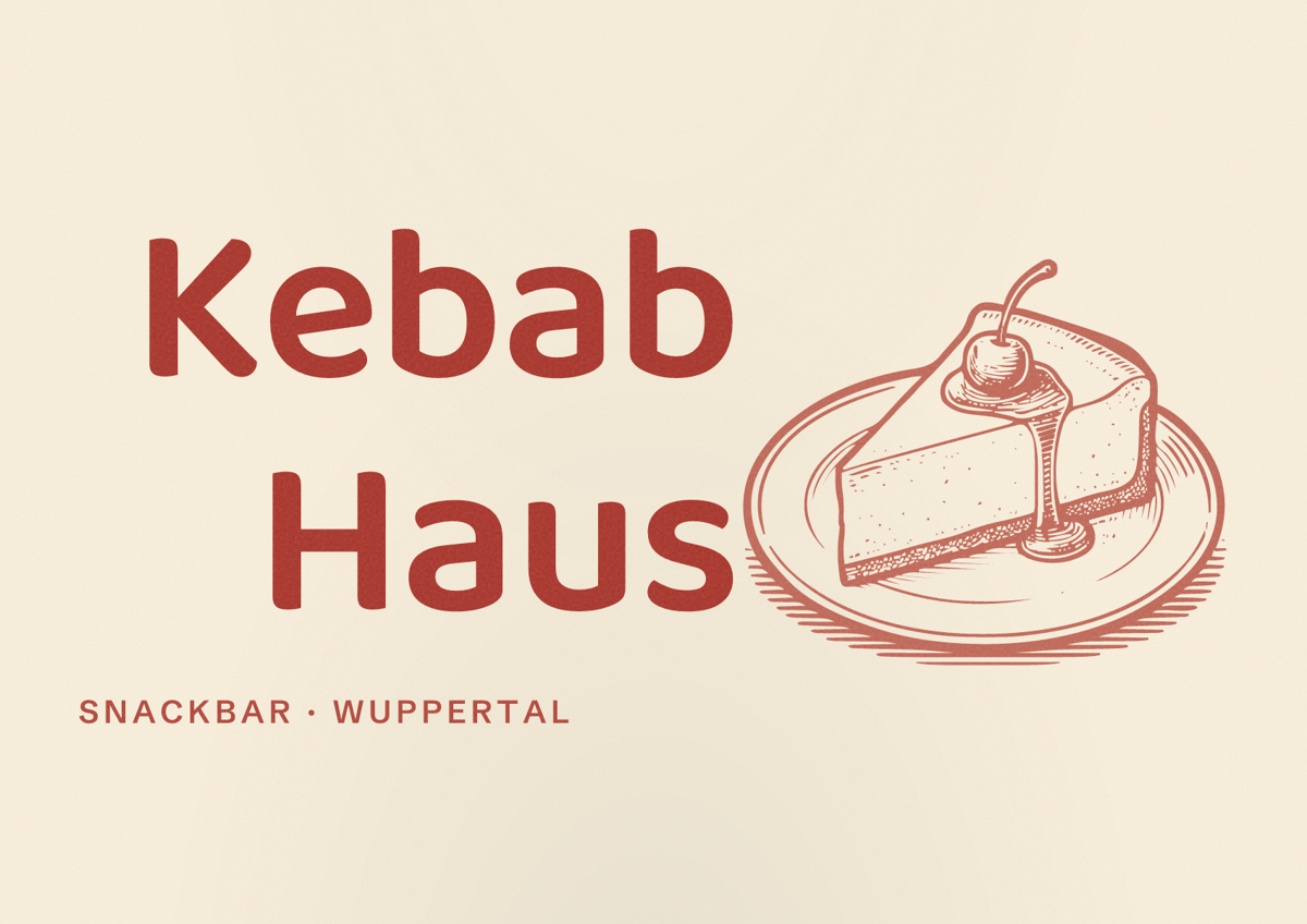 Illustriertes Poster von Kebab Haus, Snackbar in Wuppertal