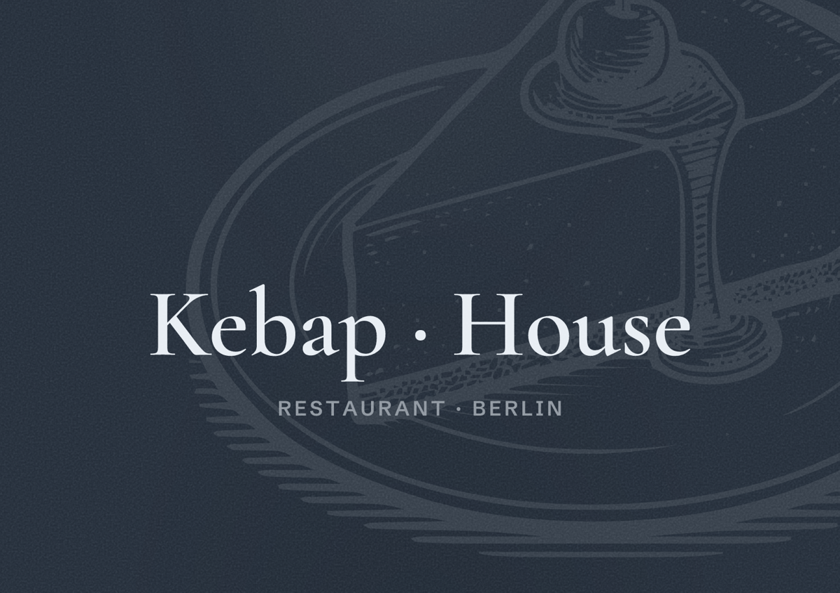 Illustriertes Poster von Kebap House, Restaurant in Berlin