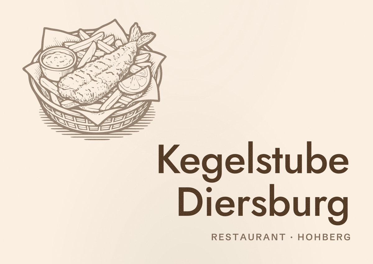 Illustriertes Poster von Kegelstube Diersburg, Restaurant in Hohberg