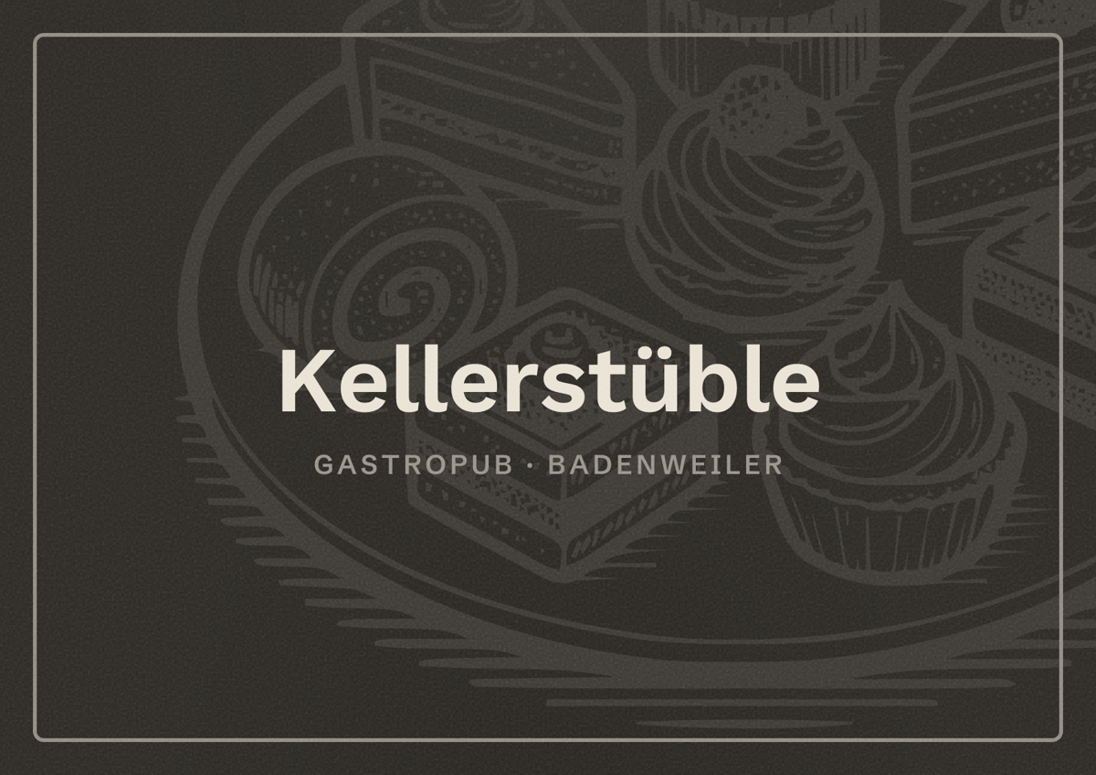 Illustriertes Poster von Kellerstüble, Gastropub in Badenweiler