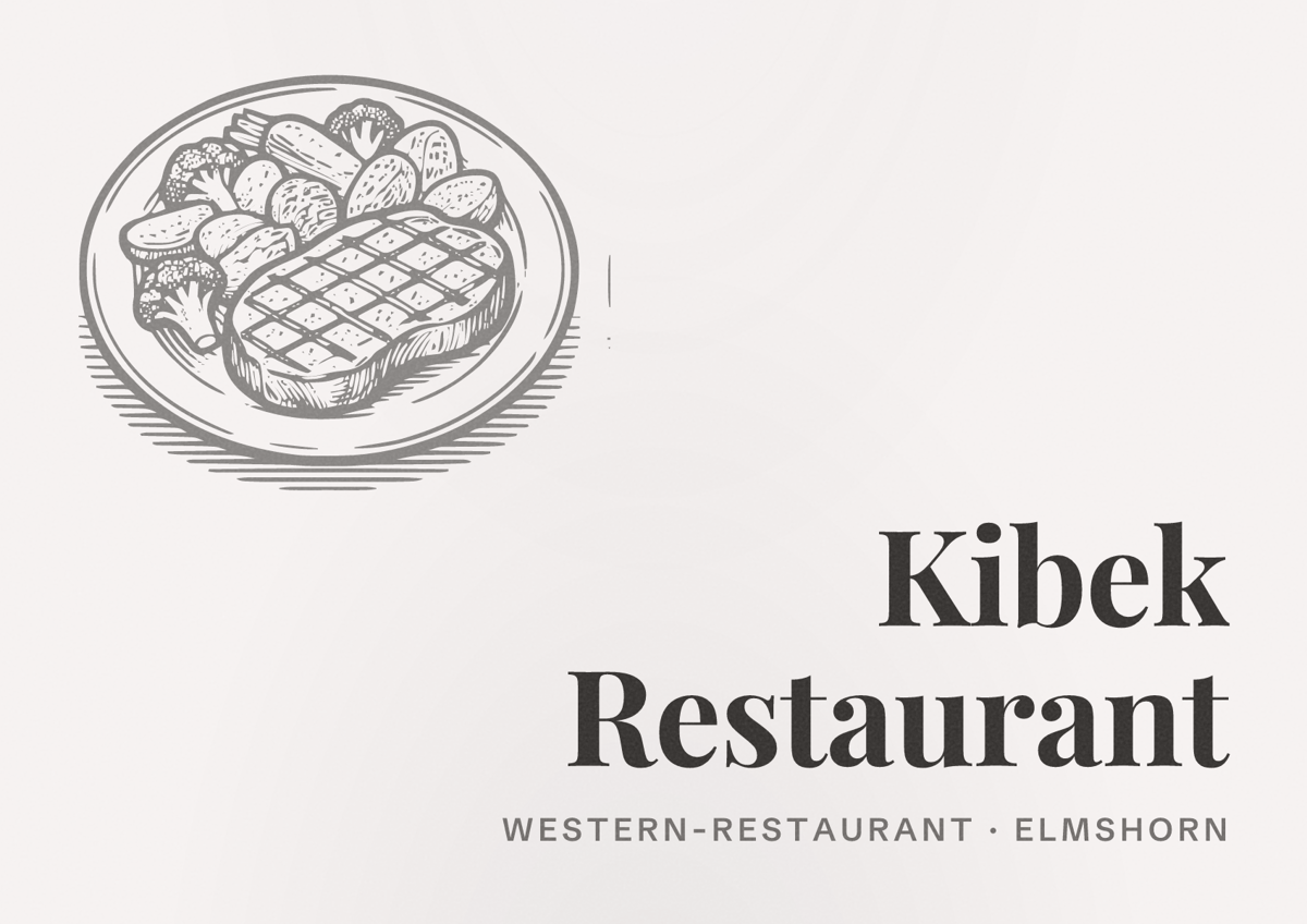 Illustriertes Poster von Kibek Restaurant, Western-Restaurant in Elmshorn