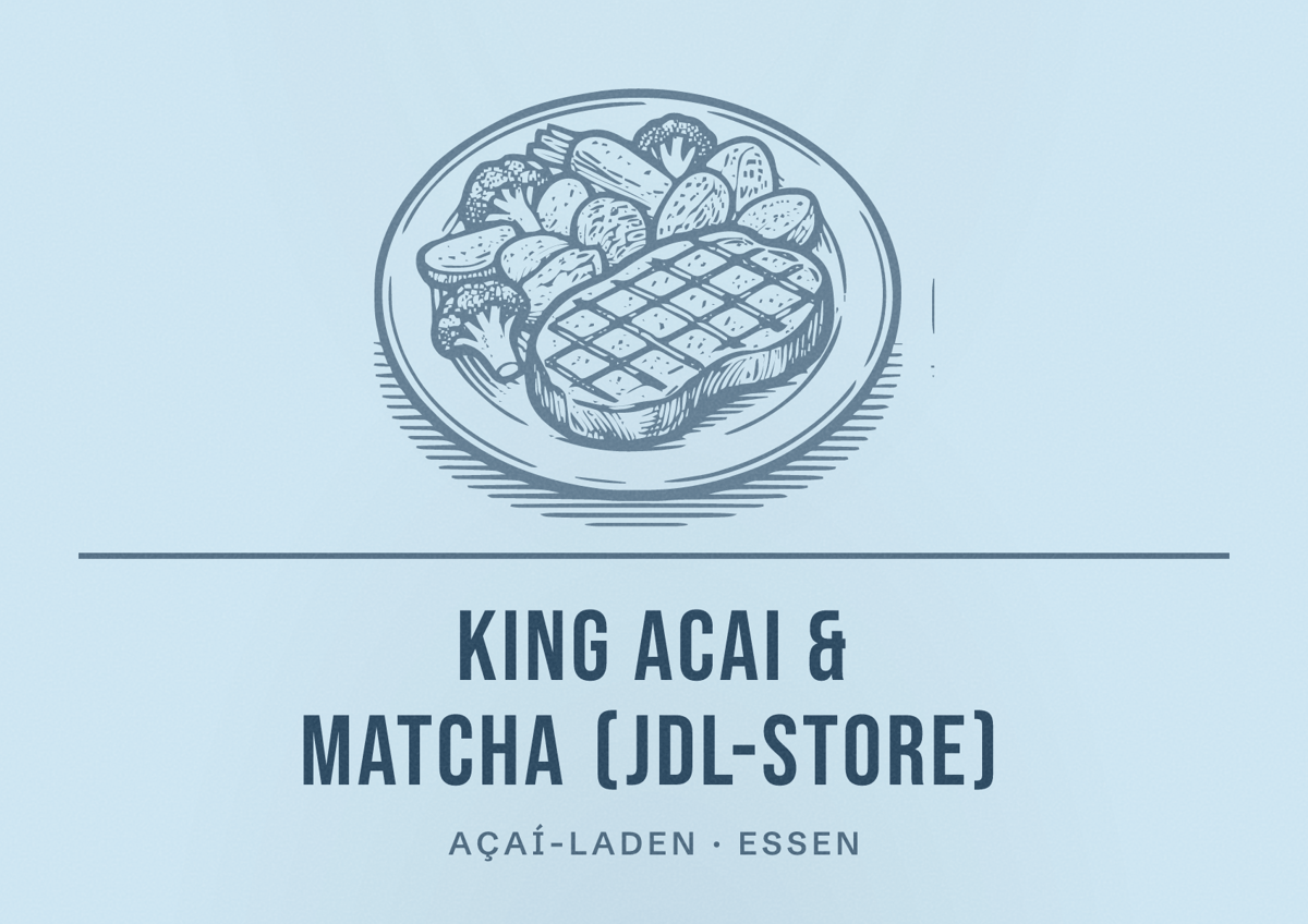Illustriertes Poster von King Acai & Matcha (JDL-Store), Açaí-Laden in Essen