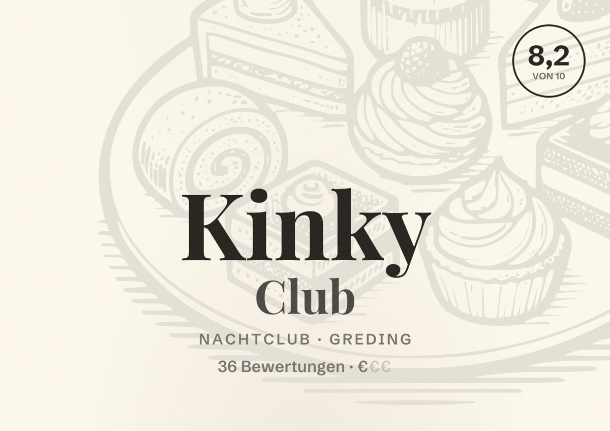 Illustriertes Poster von Kinky Club, Nachtclub in Greding: Bewertung 8,2 von 10 aus 36 Bewertungen, Preisniveau €