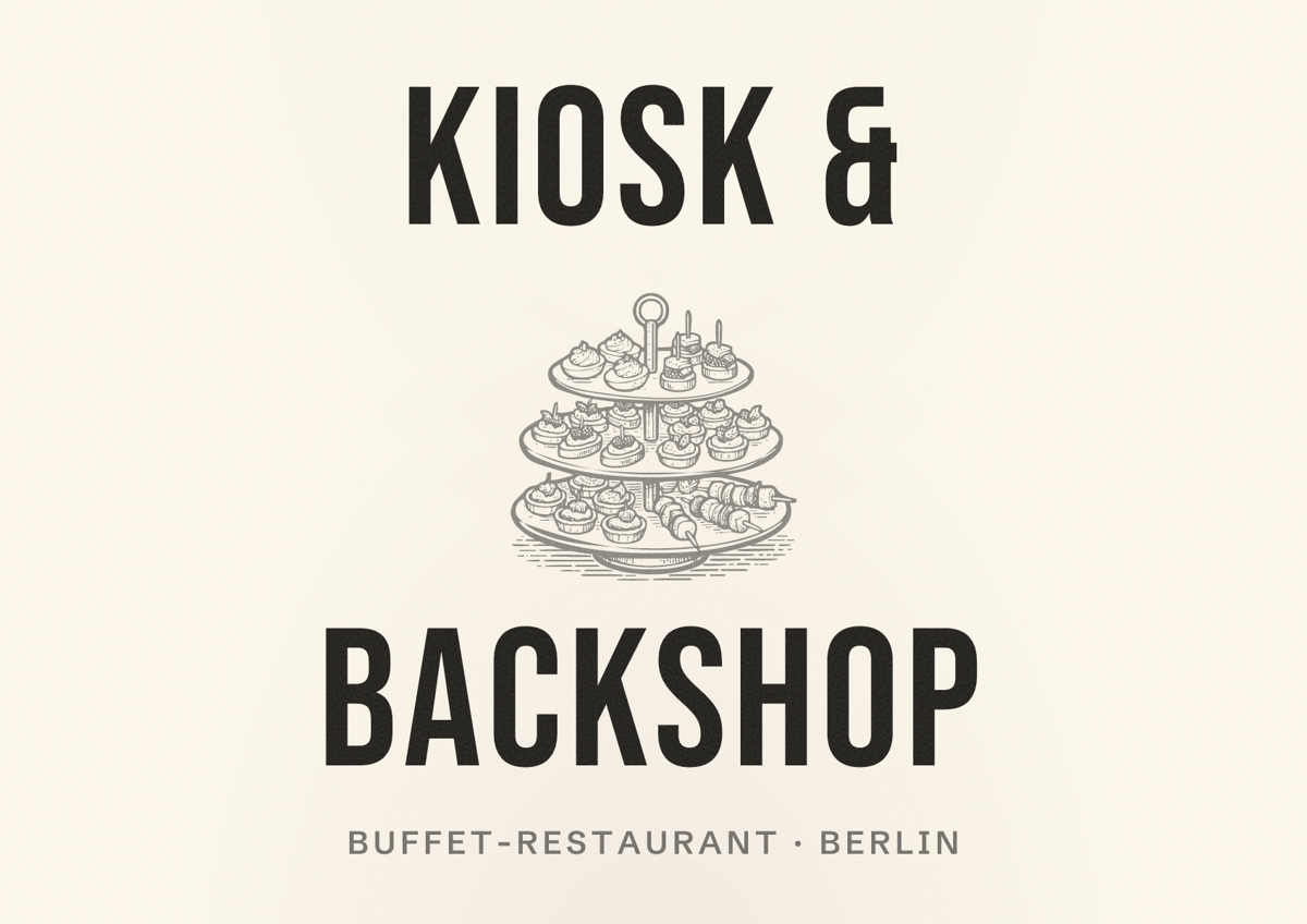 Illustriertes Poster von Kiosk & Backshop, Buffet-Restaurant in Berlin