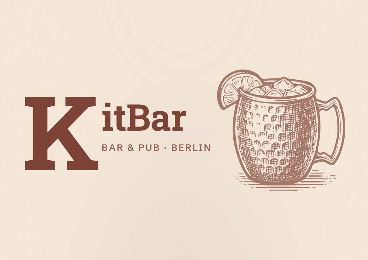 Illustriertes Poster von KitBar, Bar & Pub in Berlin