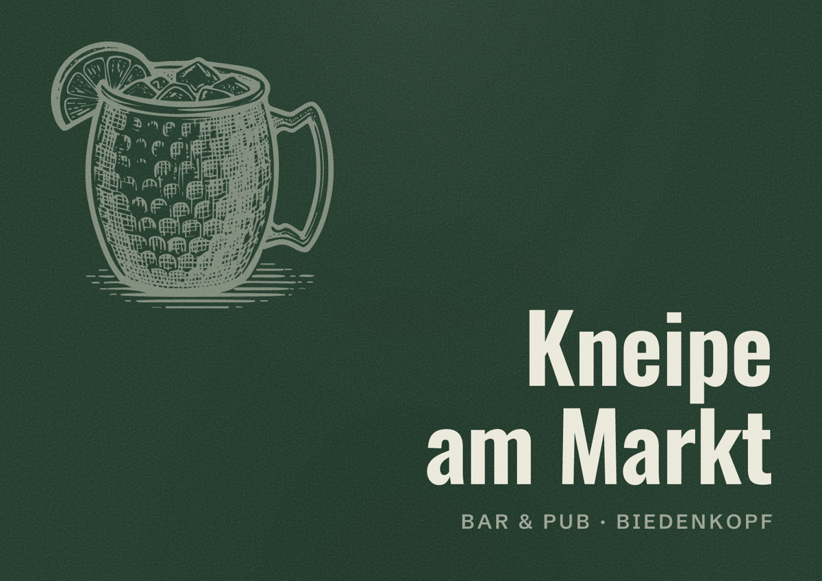 Illustriertes Poster von Kneipe am Markt, Bar & Pub in Biedenkopf