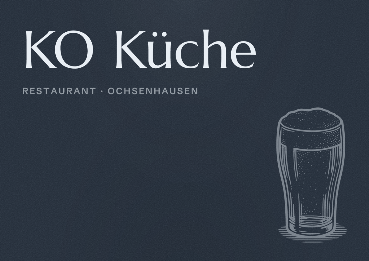 Illustriertes Poster von KO Küche, Restaurant in Ochsenhausen