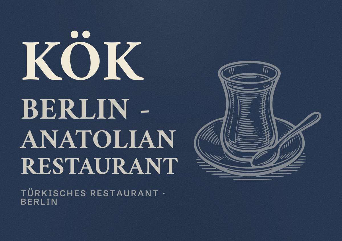 Illustriertes Poster von KÖK Berlin - Anatolian Restaurant, Türkisches Restaurant in Berlin