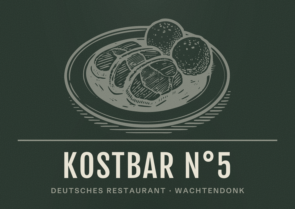 Illustriertes Poster von KostBar N°5, Deutsches Restaurant in Wachtendonk