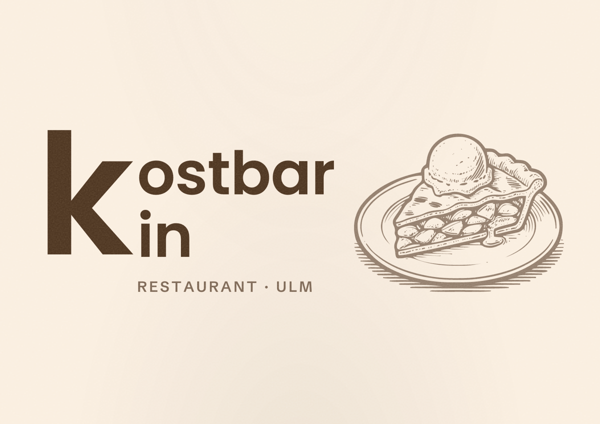 Illustriertes Poster von kostbar in, Restaurant in Ulm
