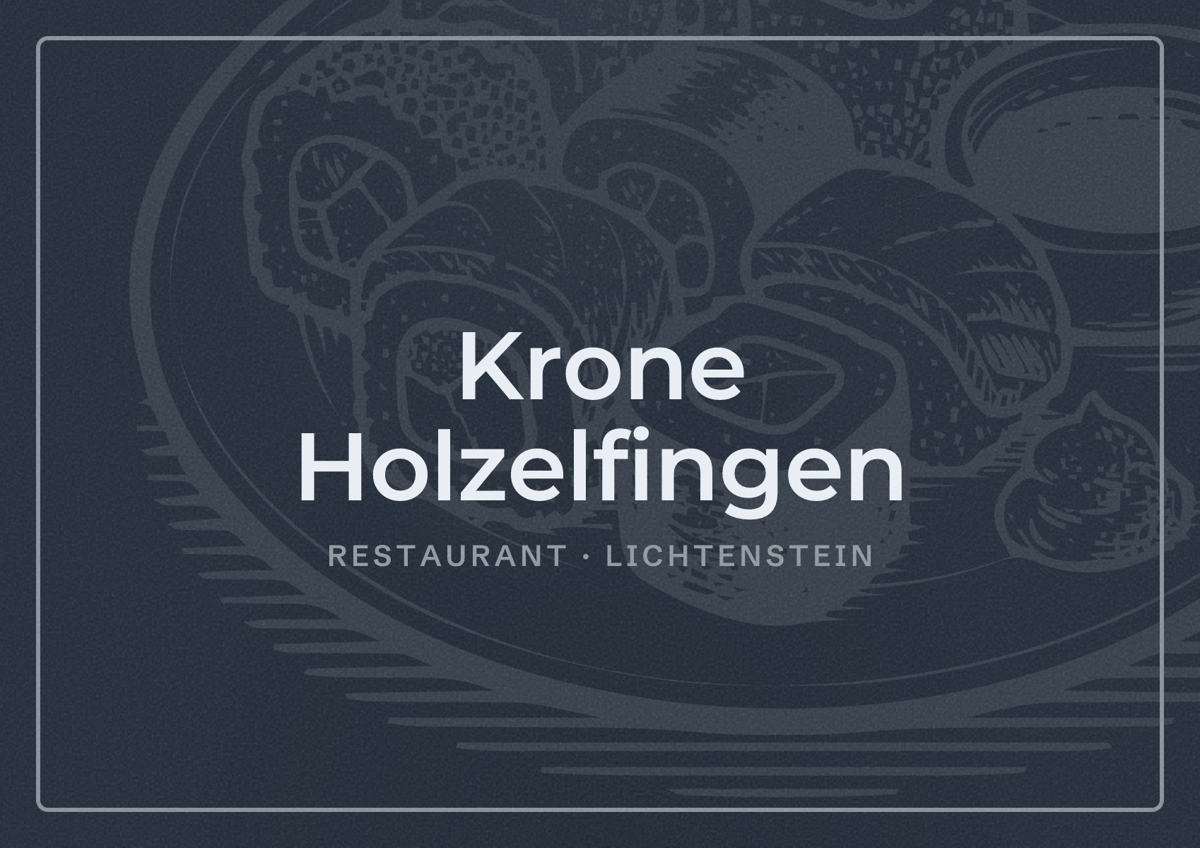 Illustriertes Poster von Krone Holzelfingen, Restaurant in Lichtenstein