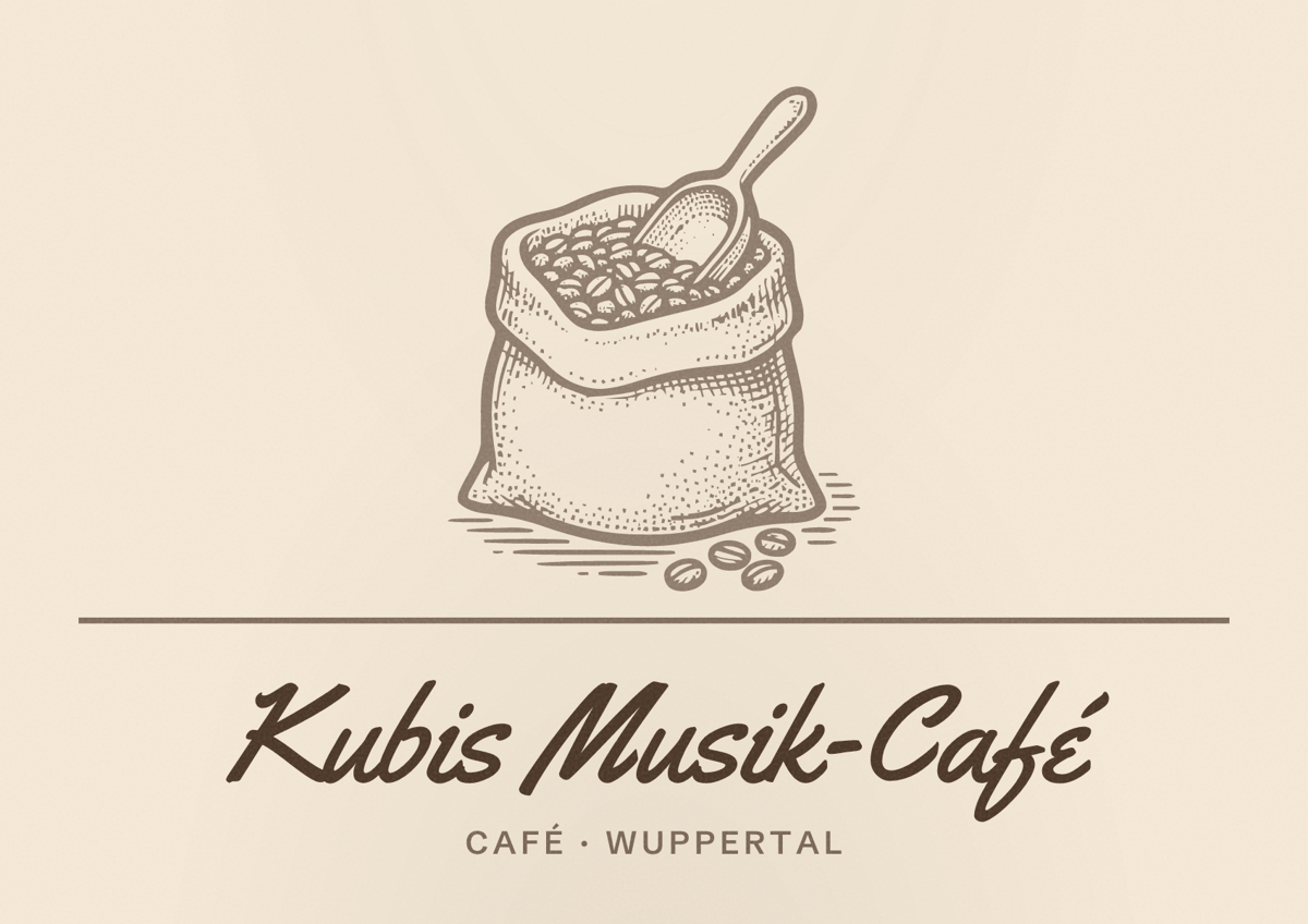 Illustriertes Poster von Kubis Musik-Café, Café in Wuppertal