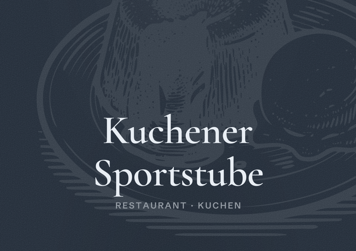 Illustriertes Poster von Kuchener Sportstube, Restaurant in Kuchen