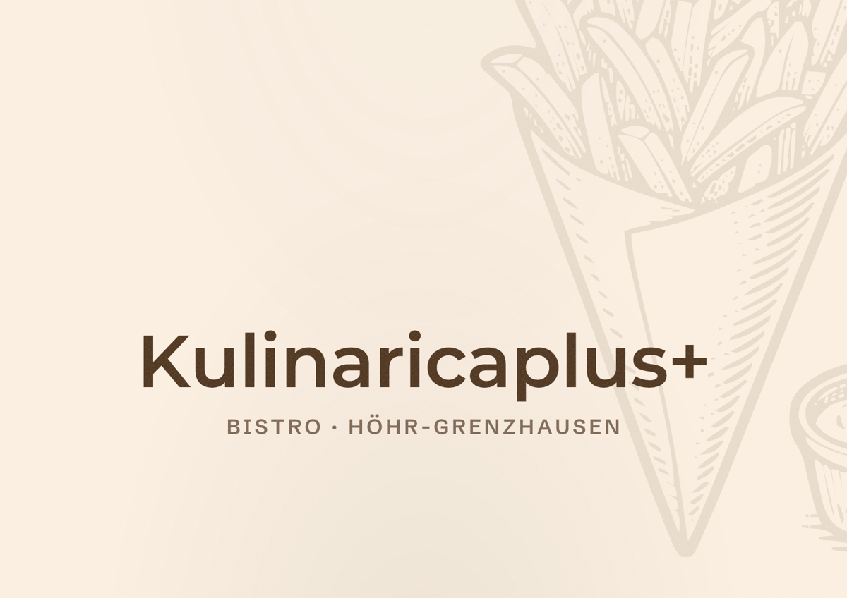 Illustriertes Poster von Kulinaricaplus+, Bistro in Höhr-Grenzhausen