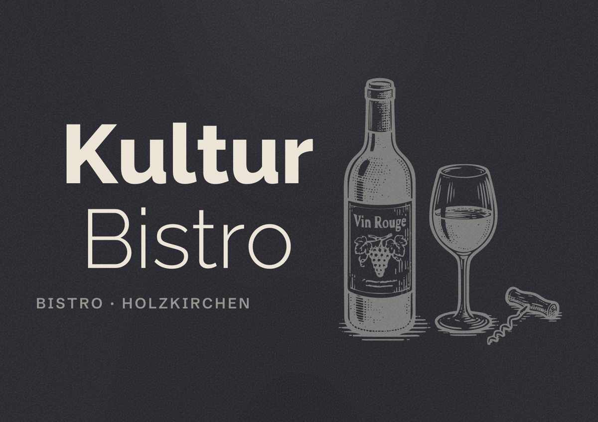Illustriertes Poster von Kultur Bistro, Bistro in Holzkirchen
