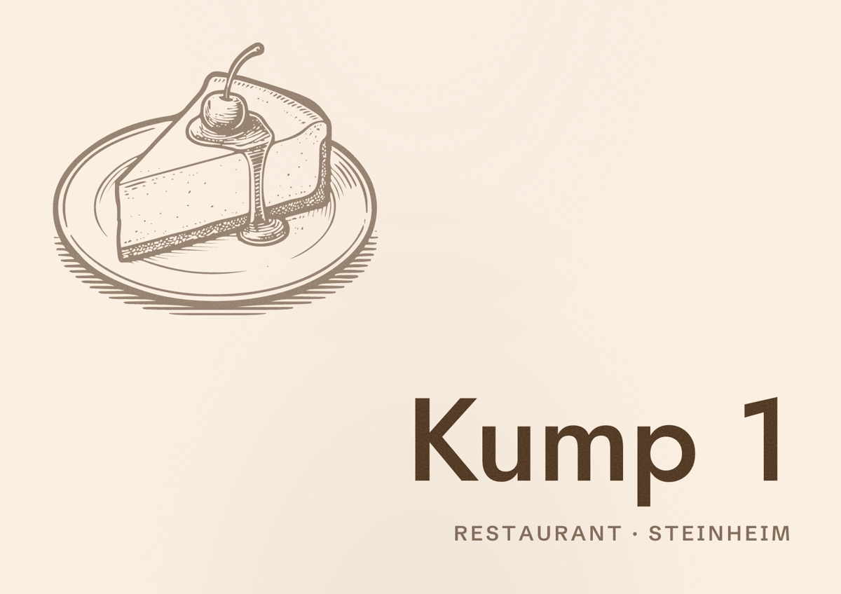 Illustriertes Poster von Kump 1, Restaurant in Steinheim