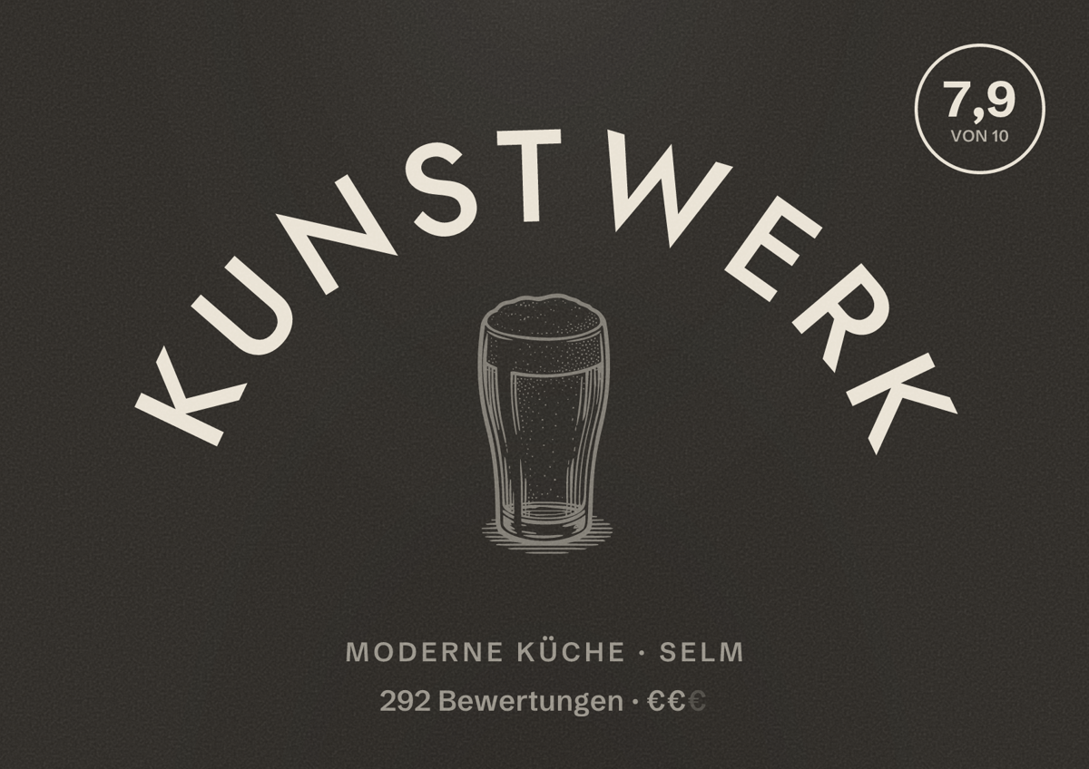 Illustriertes Poster von Kunstwerk, Moderne Küche in Selm: Bewertung 7,9 von 10 aus 292 Bewertungen, Preisniveau €€
