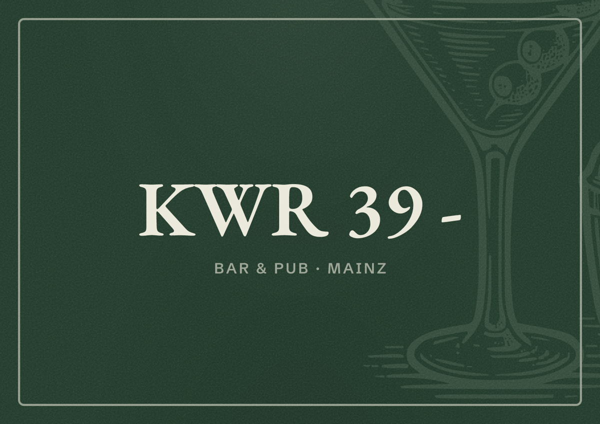 Illustriertes Poster von KWR 39 -, Bar & Pub in Mainz