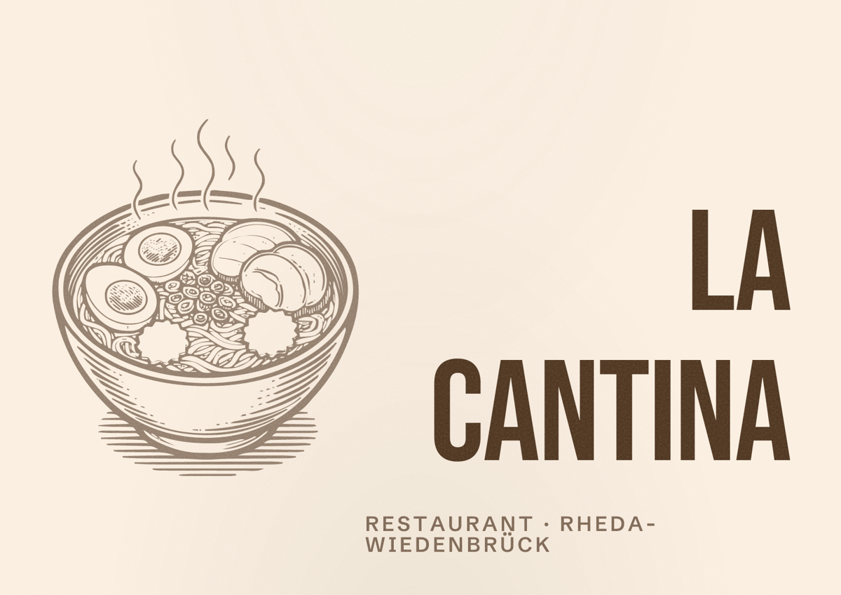 Illustriertes Poster von La Cantina, Restaurant in Rheda-Wiedenbrück