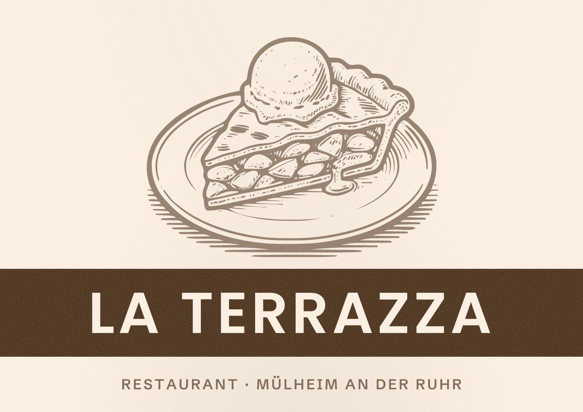 Illustriertes Poster von La Terrazza, Restaurant in Mülheim an der Ruhr