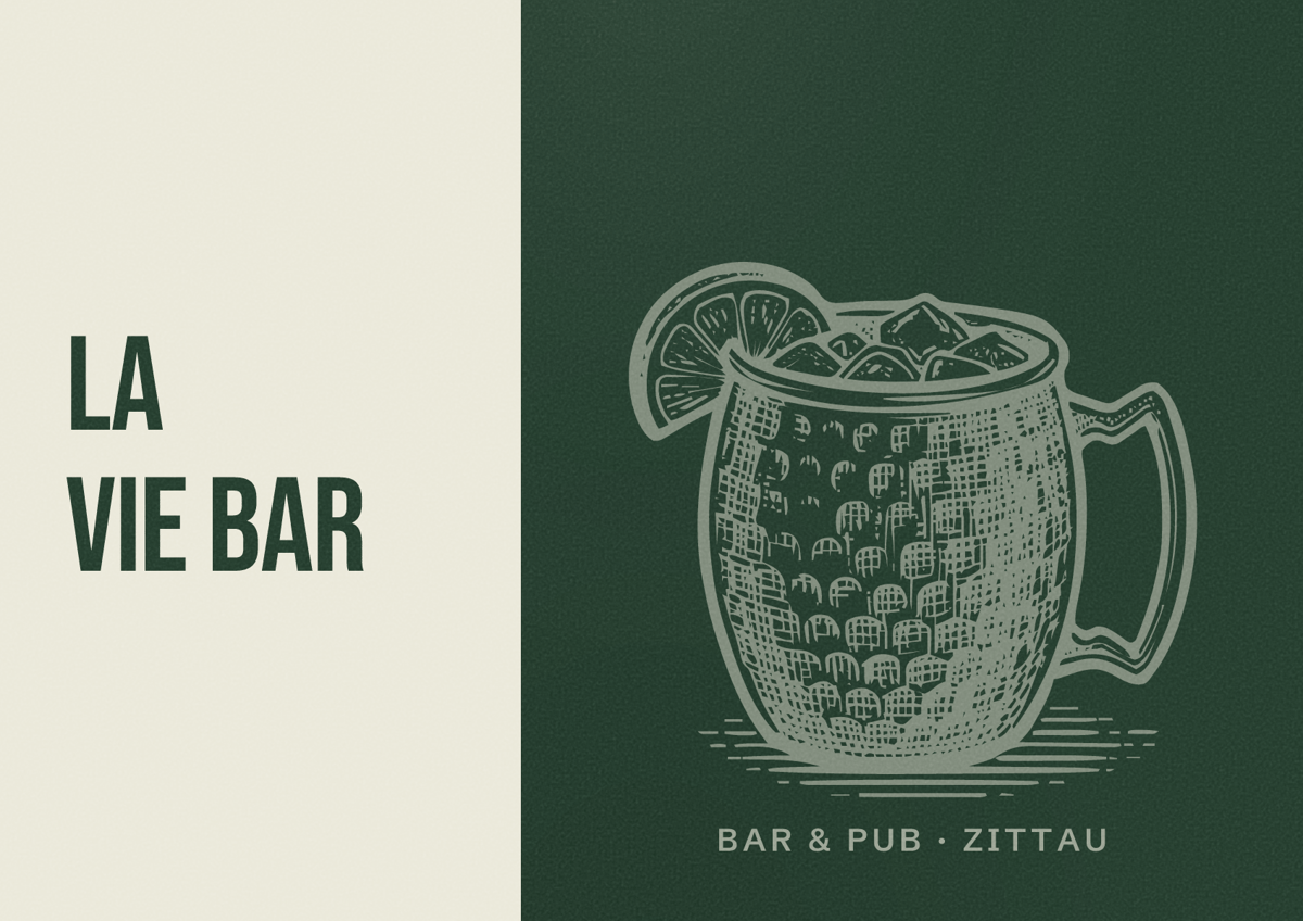 Illustriertes Poster von LA VIE BAR, Bar & Pub in Zittau