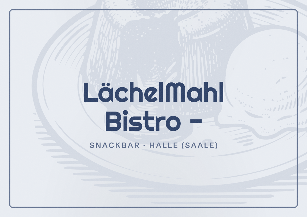 Illustriertes Poster von LächelMahl Bistro -, Snackbar in Halle (Saale)